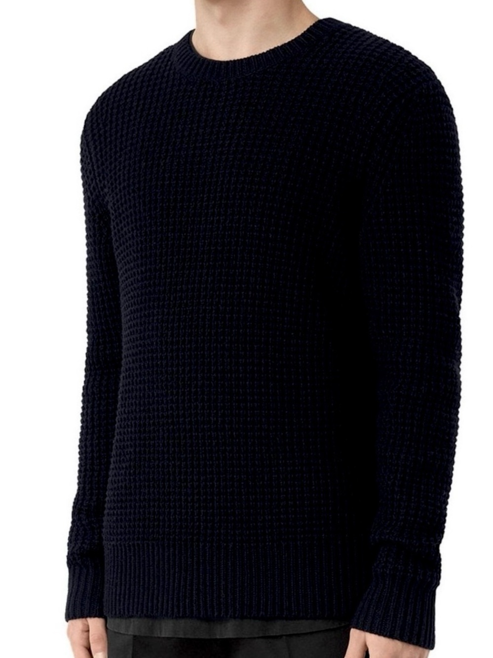 ALLSAINTS - TORRN Crewneck Oversized Wool Men’s Sweater in Black - Size : XL